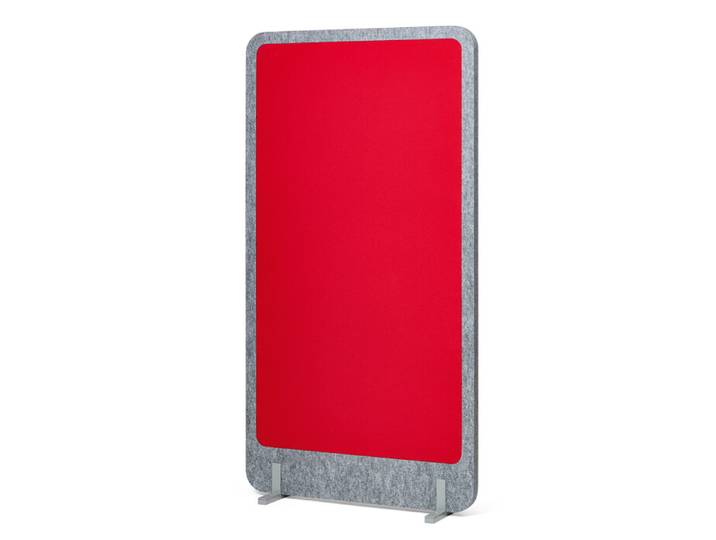 Akustik-Stellwand VarioLine W rot, Designer Silentrooms, 80x150x4 cm