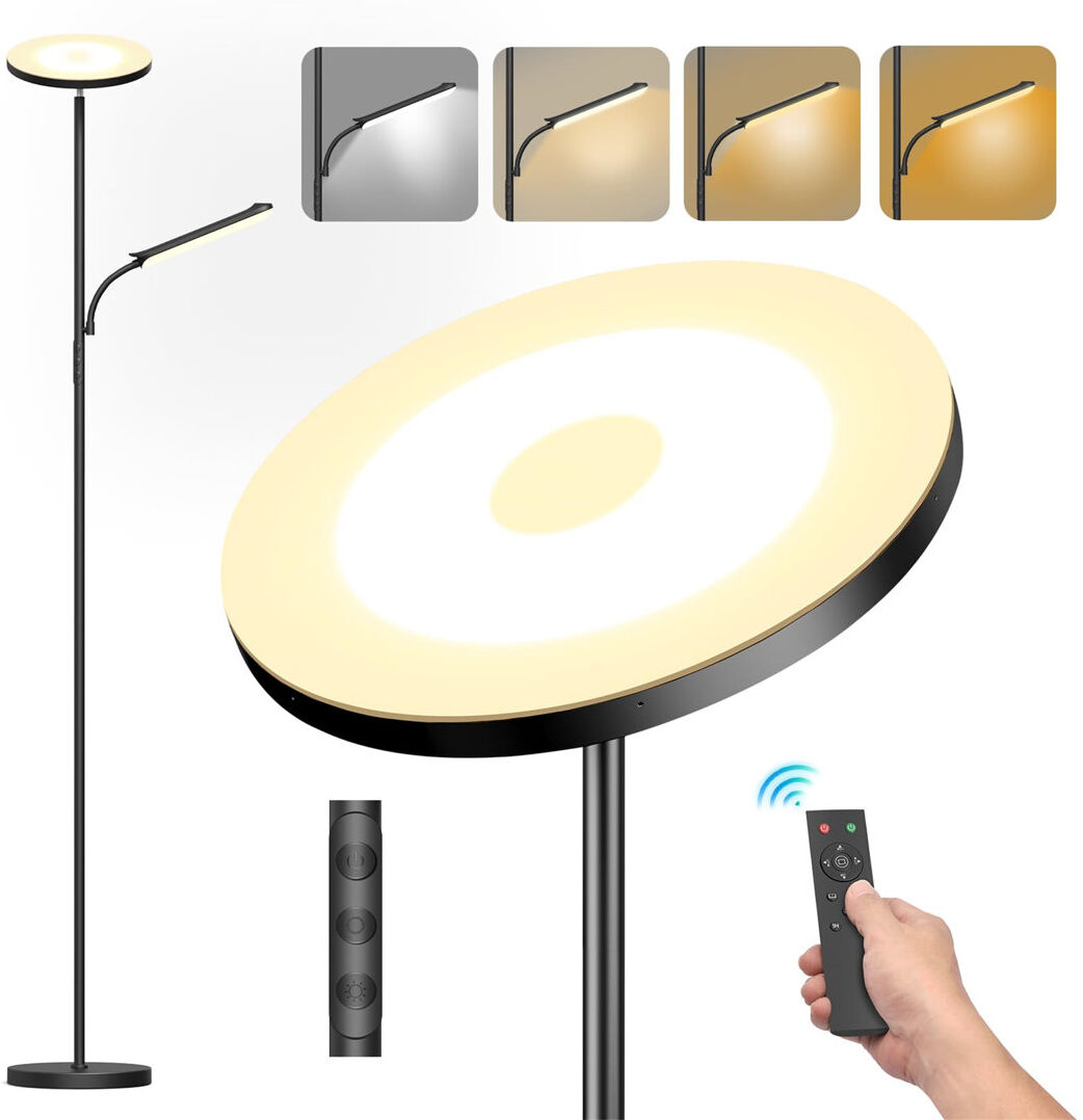 Ivy Bronx Denija 175cm Torchiere Floor Lamp 175cm H X 25cm W X 25cm D