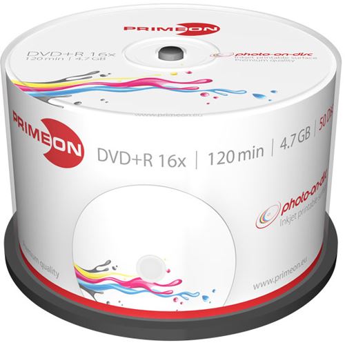 Primeon DVD+R 4.7 GB bedruckbar 50er Spindel (2761226)