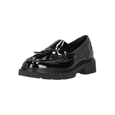 Slipper CLARKS "Lauryl Tassel", Damen, Gr. 41, schwarz, Synthetik, Schuhe Slipper, mit dekorativem Quastenakzent