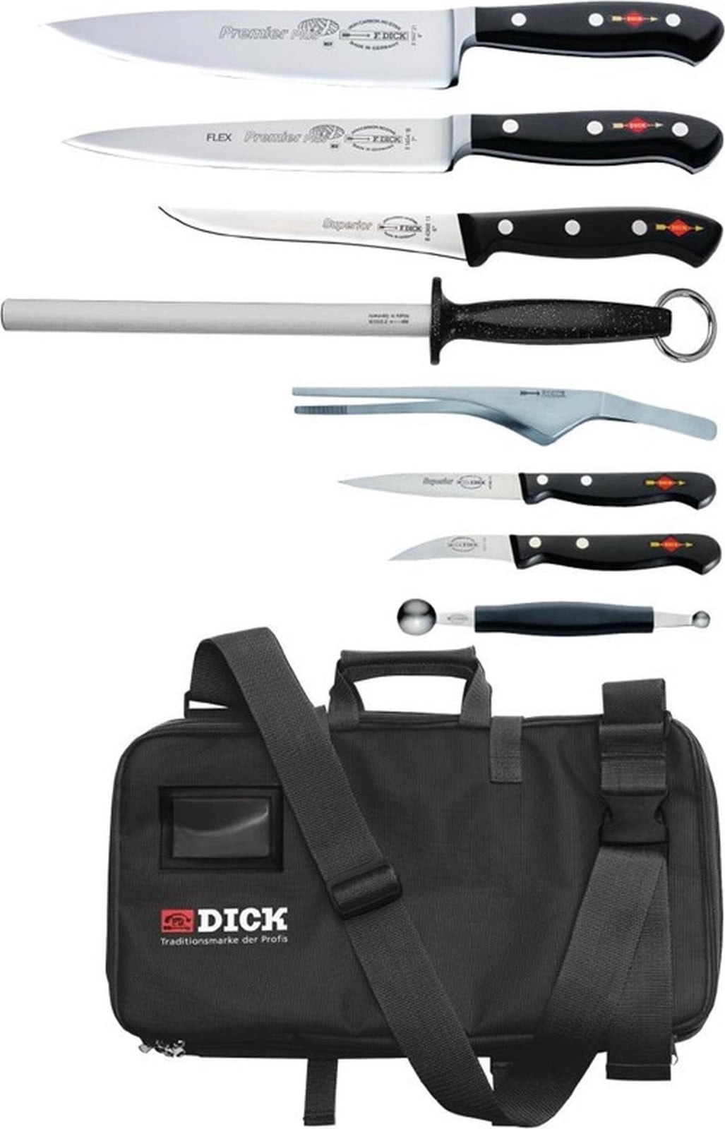 Dick 8-delige messen set met tas