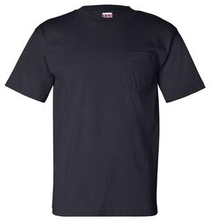 Bayside BA7100 USA-Made Pocket T-Shirt in Navy Blue size 3XL   Cotton 7100