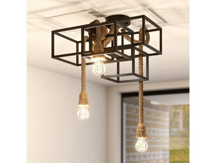 Andrik 3 Plafonnier Black - Lucande - Salon / séjour - Moderne - Métal - Angulaire