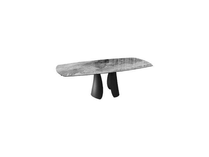Ausziehbarer Designer Esstisch „Brisbane“ aus Keramik, in verschiedenen Grössen Eramosa glänzend 150-230 x 110 cm Akante Design