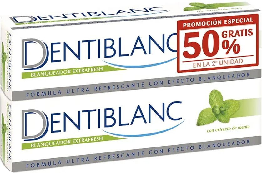 Dentiblanc Dentífrico blanqueador Extrafresh Duplo 2X100 ml .