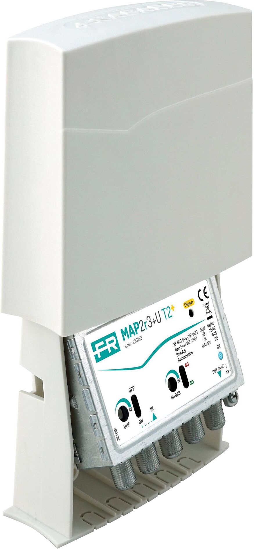 Fracarro AMPLIFICATORE DA PALO  1 INGRESSO BANDA III+DAB UHF GUADAGNO 22-25 dB