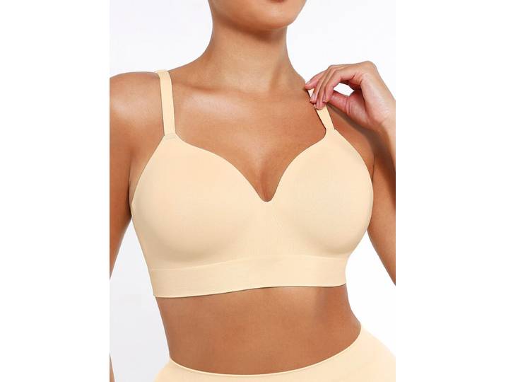 Feelingirl Soutien-gorge liftant sans armatures, sans coutures, confort, couverture intégrale, XL, nudité