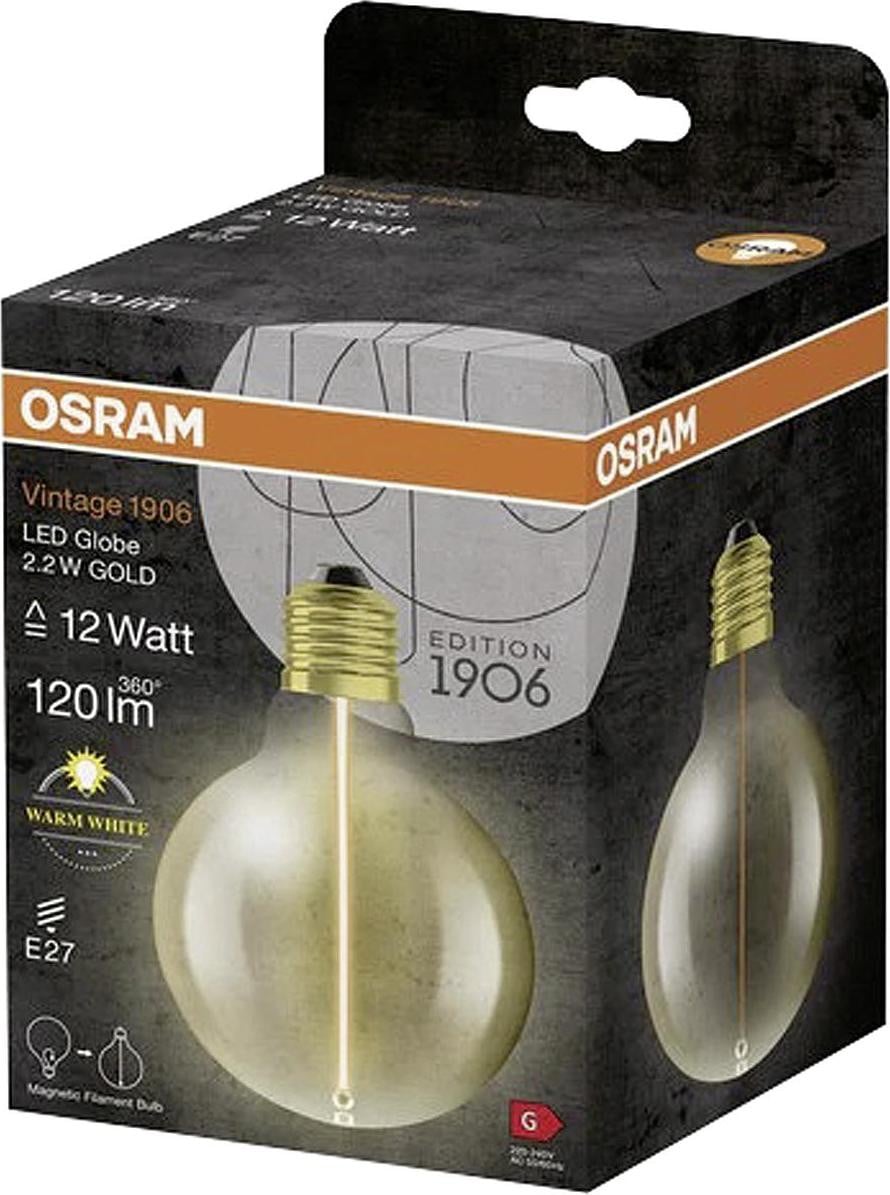 Osram LED Filament Globe 95 2,2W/827 FIL GD MAG E27 Gold
