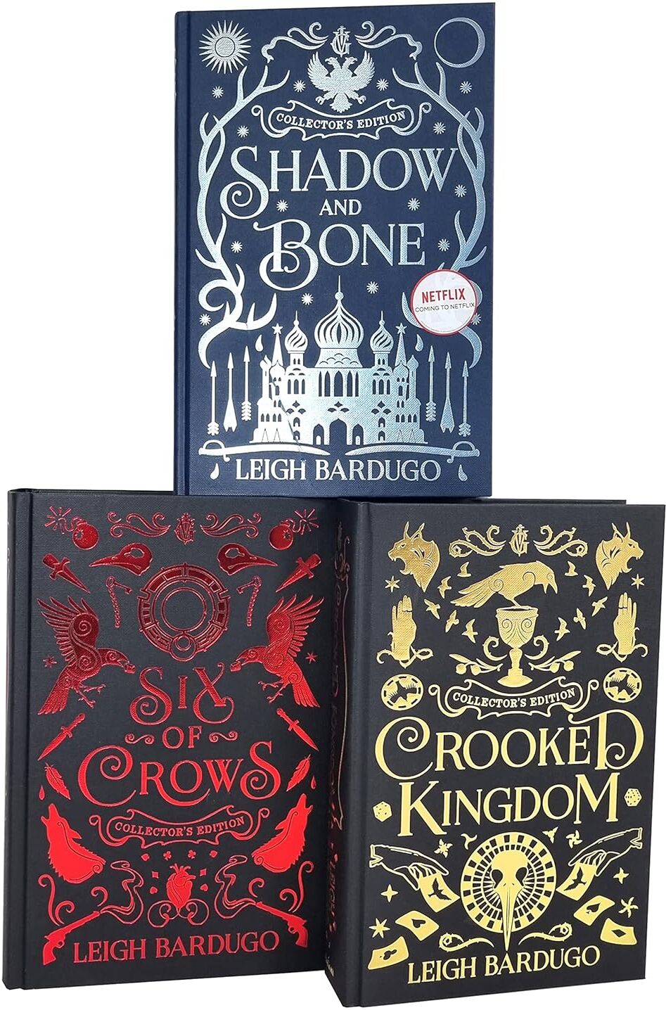 Orion Grishaverse 3 Book Hardback Set by Leigh Bardugo - Shadow and Bone, Six of Crows, Crooked Kingdom - YA Fantasy Gift Collection
