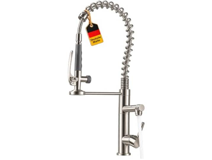 Ben Gastronomie Chrom Silber Küchenarmatur Zwei Brausen Edelstahl Professional Wasserhahn Küche Doppelspülbecken Restaurant