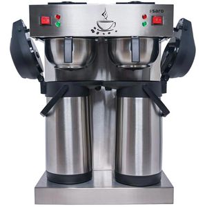 Saro Kaffeemaschine Thermo 48 Eco, 317-2089, 2 Thermoskannen, 2x 2,5 Liter, 3800 Watt, silber, für 2x 20 Tassen