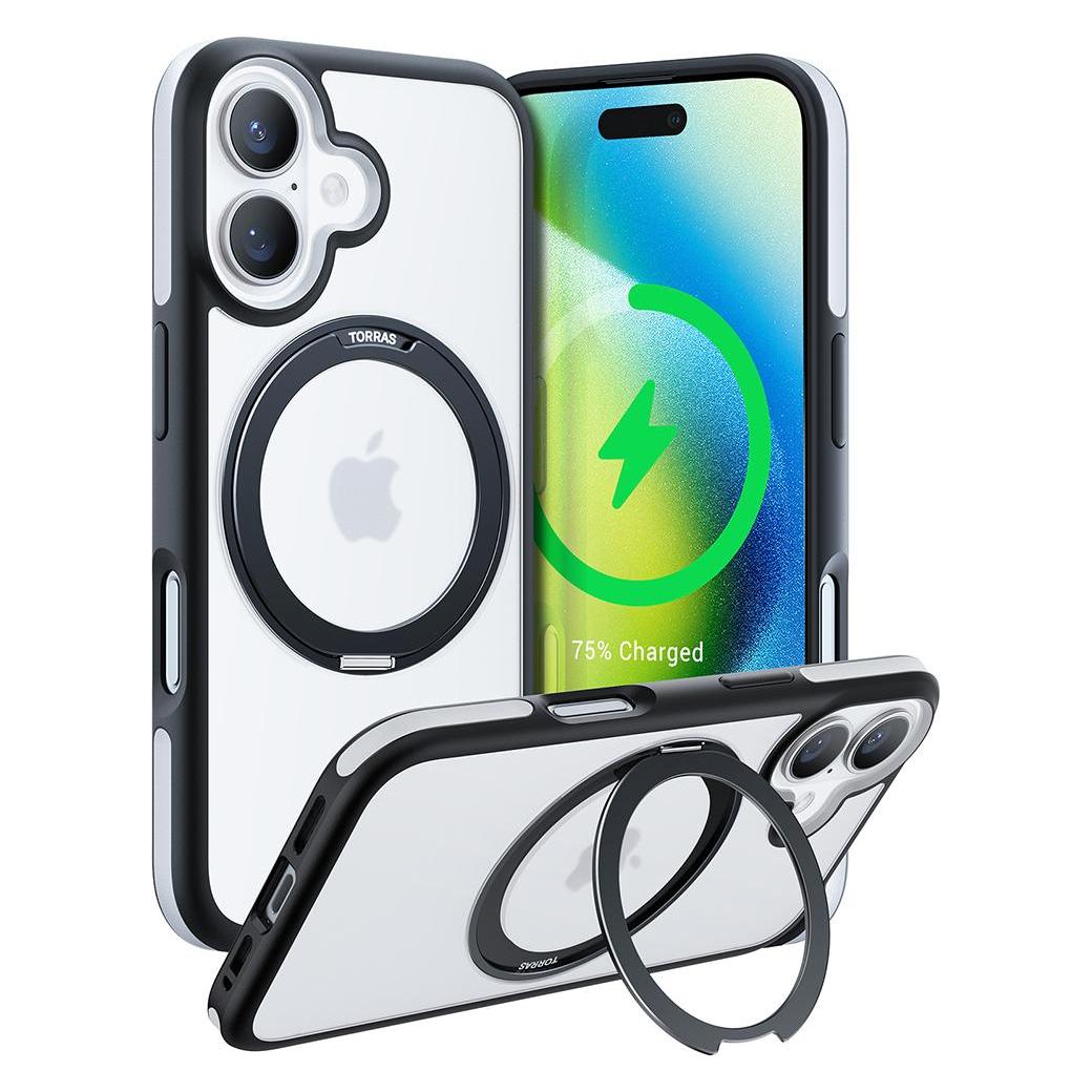 Torras Case Ostand R Fusion dla iPhone 16 Plus (Czarne) (Apple iPhone 16 Plus) (X00FX1878)