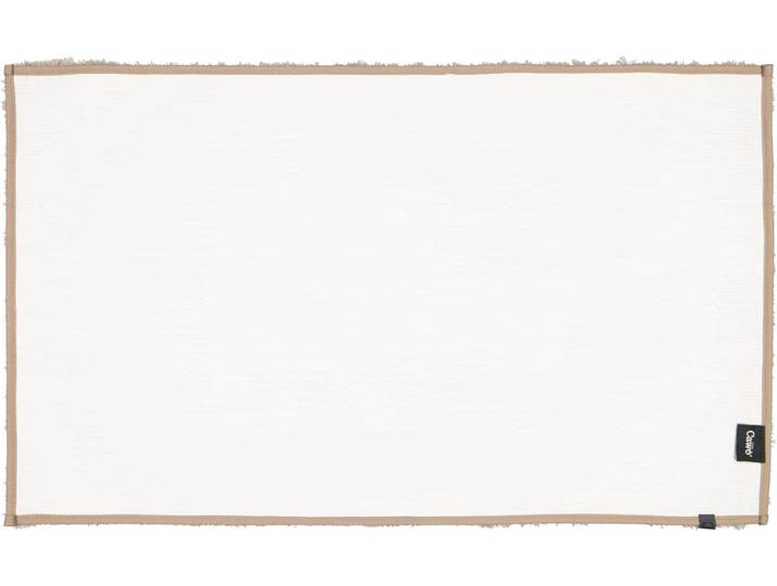 Badematte CAWÖ Solid 60 x 100 cm , weiss (braun), (60cm x 100cm ), 1 Stk., Baumwolle, Badematten, Badematte, Rutschfeste Badematte in zeitlosem Uni-Design