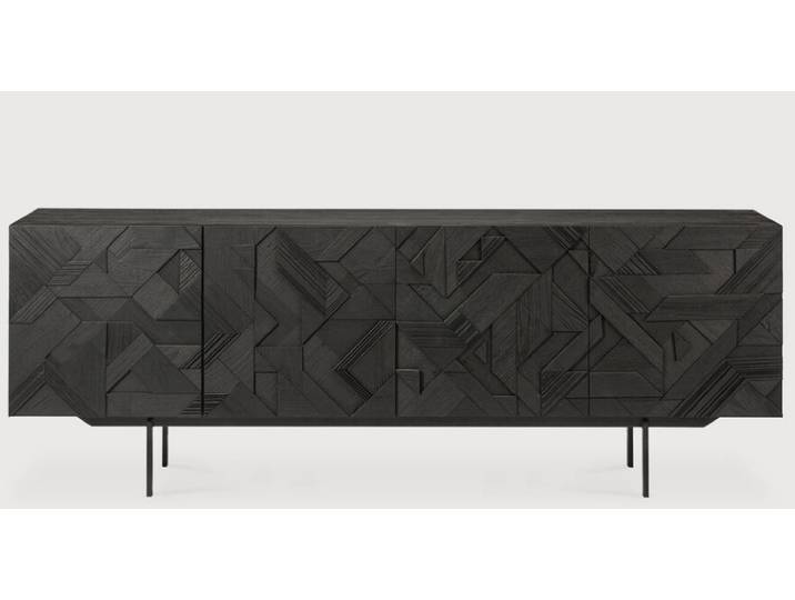 Ethnicraft Graphic Indoor Anrichte Teakholz Schwarz