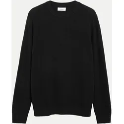 Struktur-Strickpullover Schwarz XXL