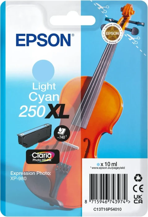 Epson Singlepack Light Cyan 250XL Ink (C13T16P54020)
