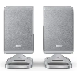 Sharp Speakers HT-SPR52021(SL) Q Soundbar 2.0.2 Wireless Rear Surround Speakers, Silver (200 W, 2.0.2 Kanal), Soundbar, Silber