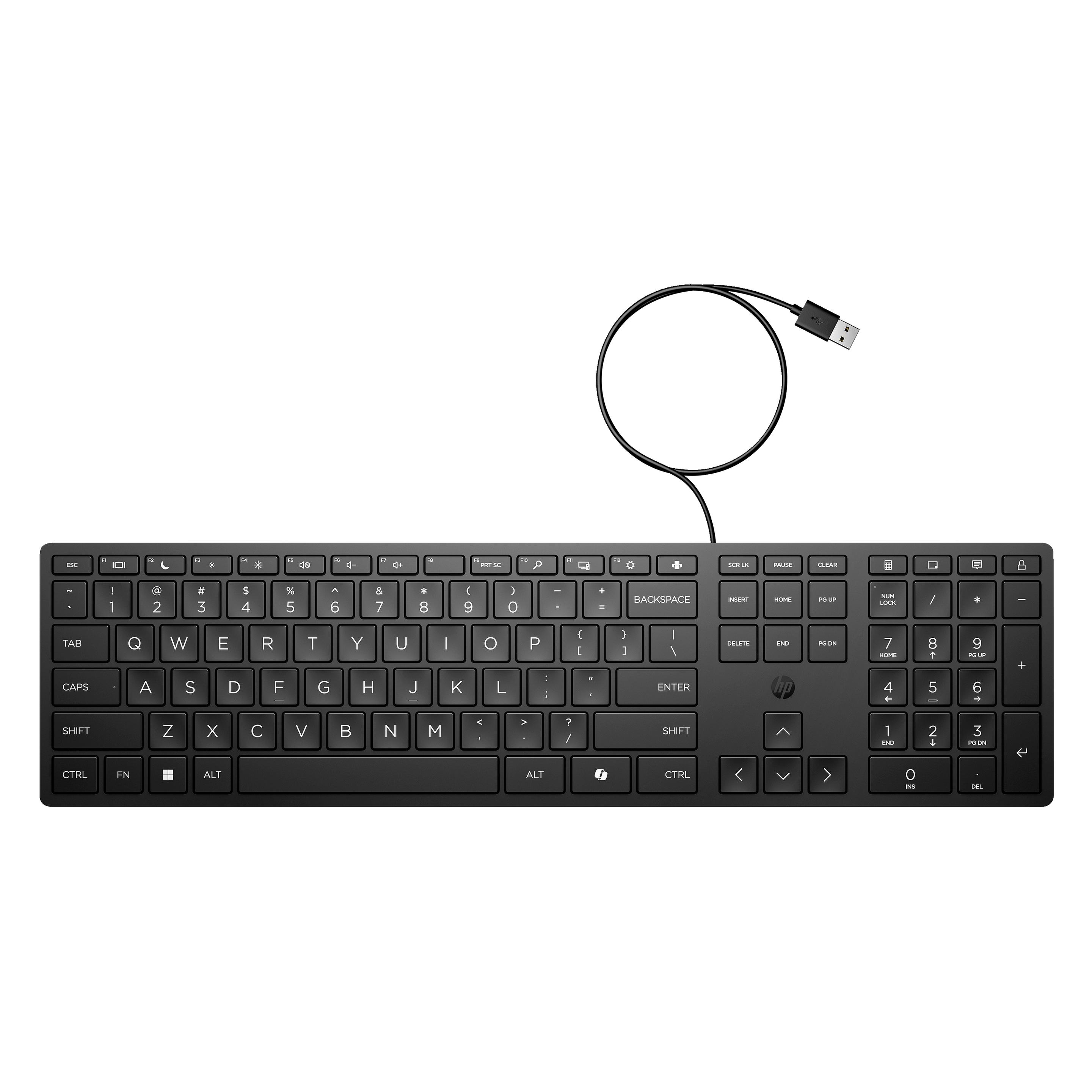HP 320K-Tastatur für Desktop-PC, kabelgebunden (Eng. Int., Kabelgebunden) (9SR37UT#ABB)