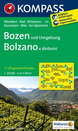 Bozen und Umgebung - Bolzano e dintorni: Wanderkarte mit Radtouren und Skitouren. GPS-genau. 1:25000 - Preis vom 15.10.2026 23:06:25 h