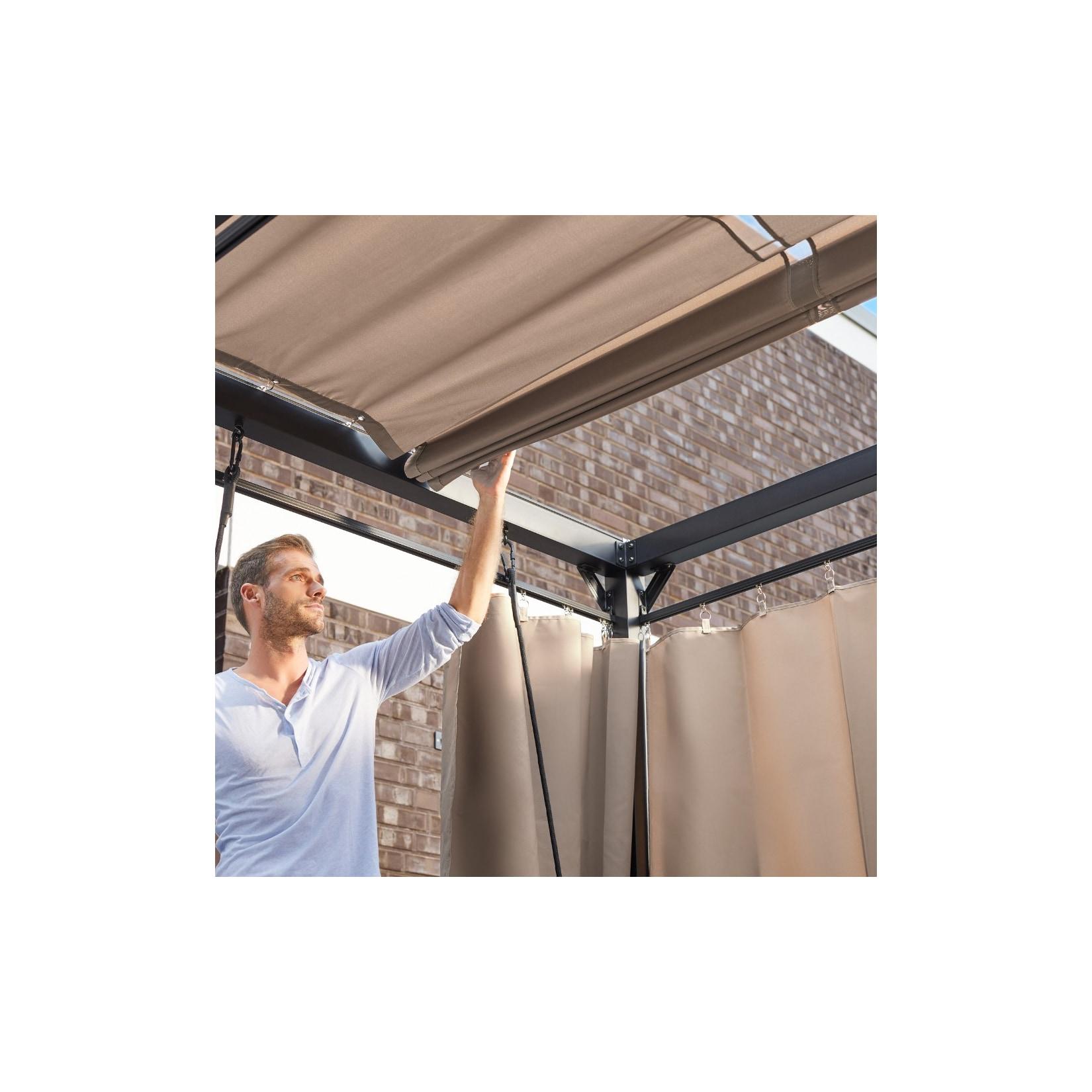 HOME DELUXE Vorhänge + Dach für Pavillon PROVENCE