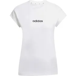 ADIDAS Damen Shirt Essentials Linear Cotton, Größe XS in Weiß Weiß