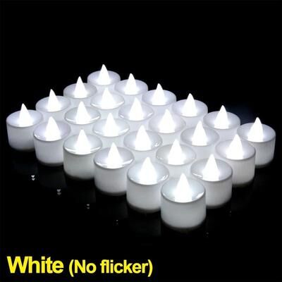 Uplifted Finds 1 Or 12 Pcs Flameless LED Tea Light Candles Battery Flickering Lights For Birthday Wedding Decor 1 Pc white Light