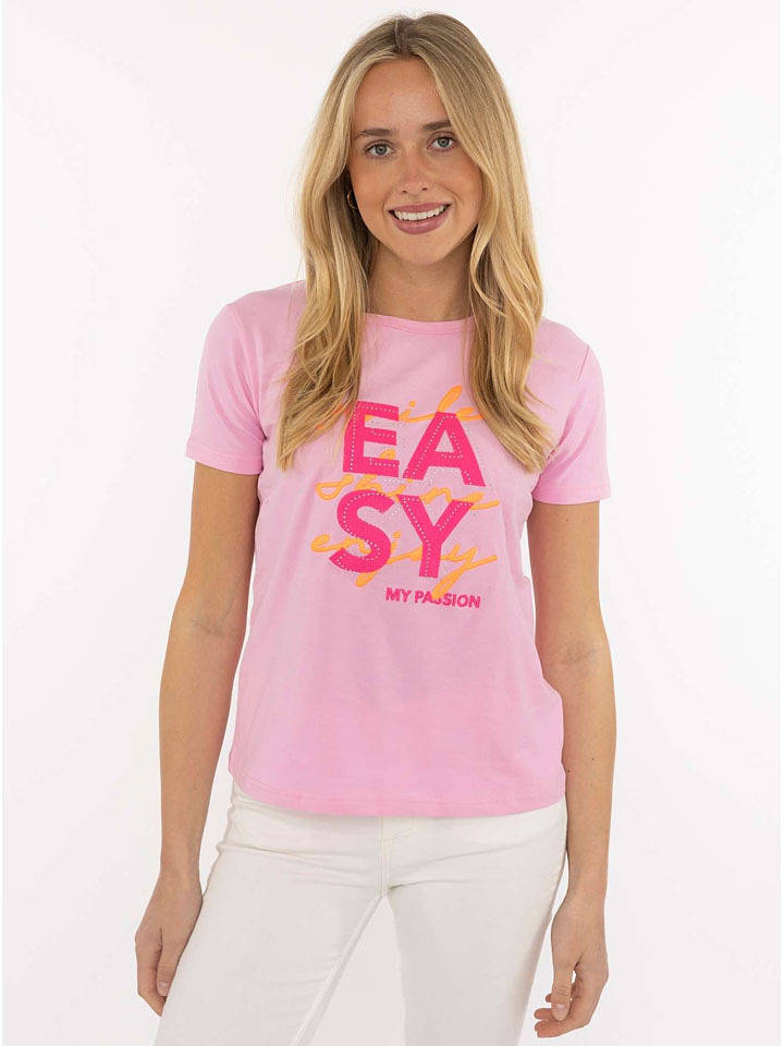 Zwillingsherz Shirt "Easy" in Pink - XL