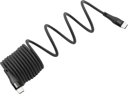 BKL Electronic USB-C Kabel USB 2.0 USB-C Stecker 1.5m Schwarz Geflechtschirm 10080172