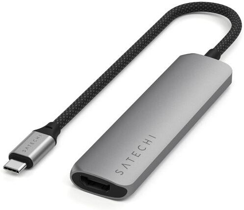 Satechi Hub Adaptador 4-em-1 USB-C Slim Multiportas  ST-P4SM