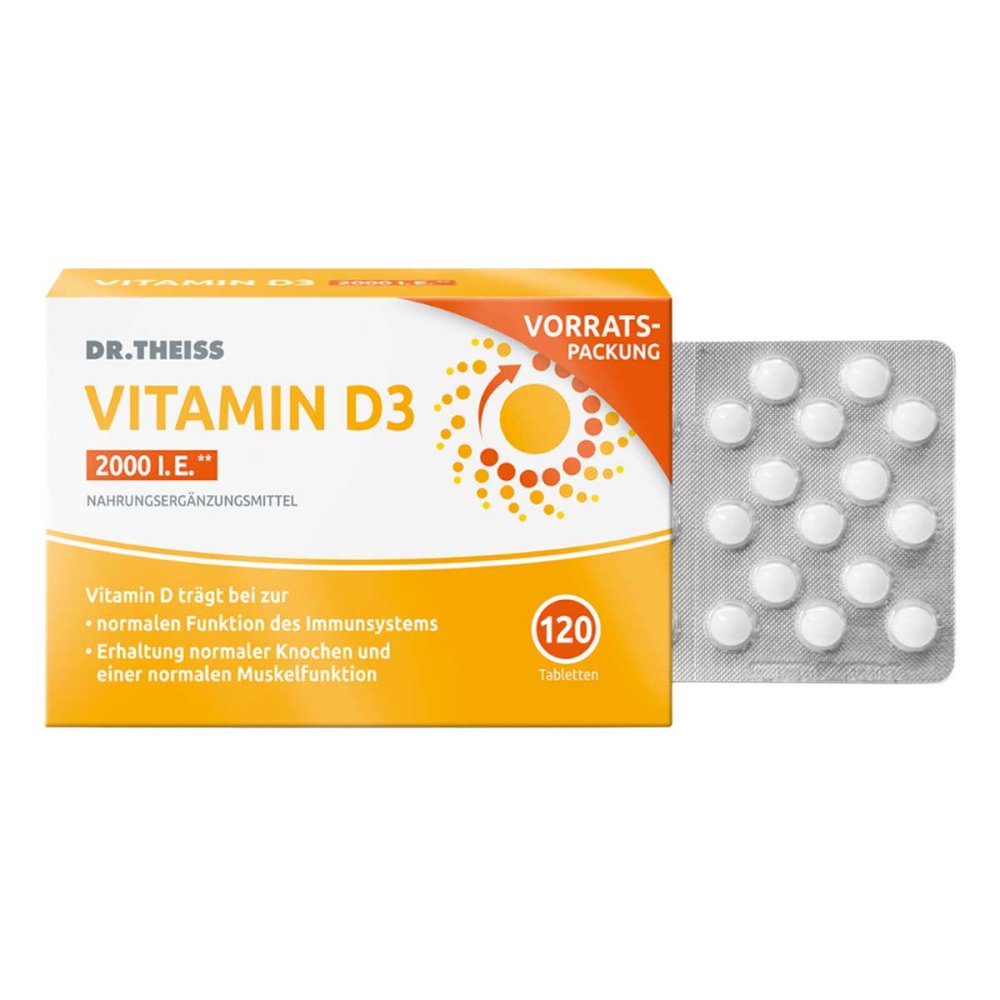 Dr. Theiss Naturwaren GmbH Dr. Theiss Vitamin D3 Tabletten 2000 I.E. 19947995