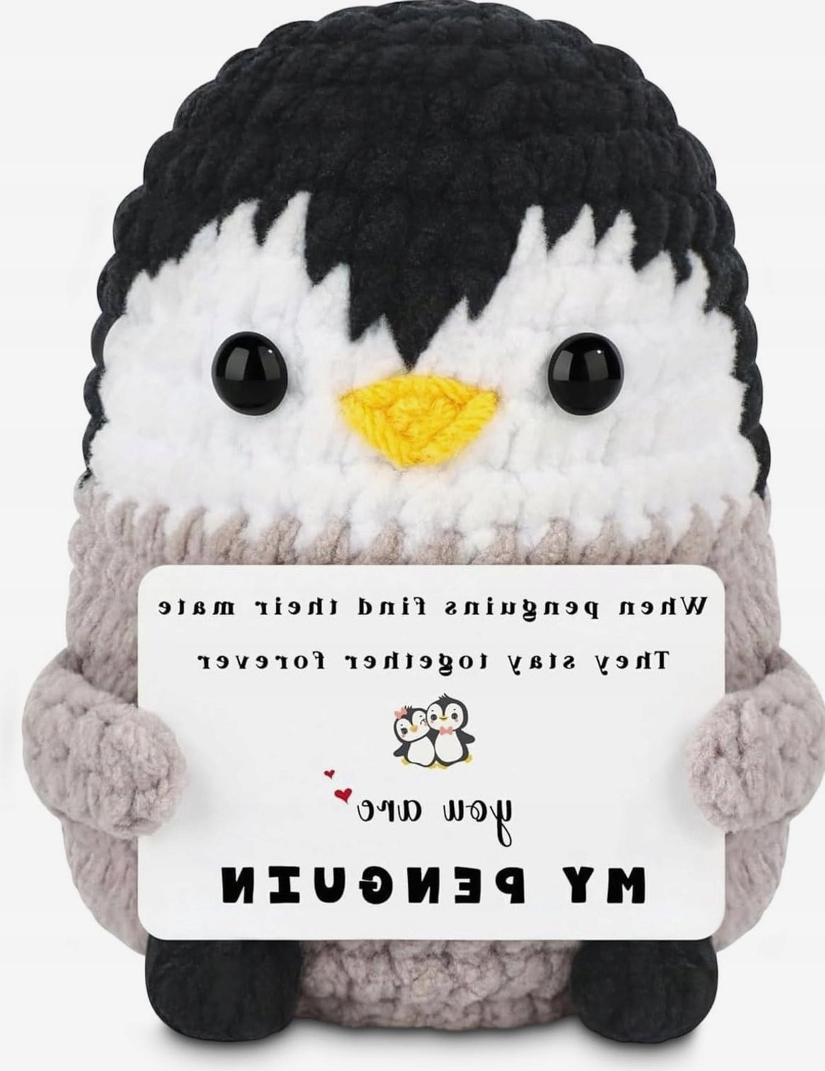 Gehaakte Pinguïn Knuffel 11 x 7,8 cm
