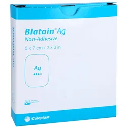 Biatain Ag Schaumverband 5x7 cm nicht ha 5 St