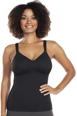 Plus Size Women's Molded Cup Camisole by Rhonda Shear in Black (Size 3X)