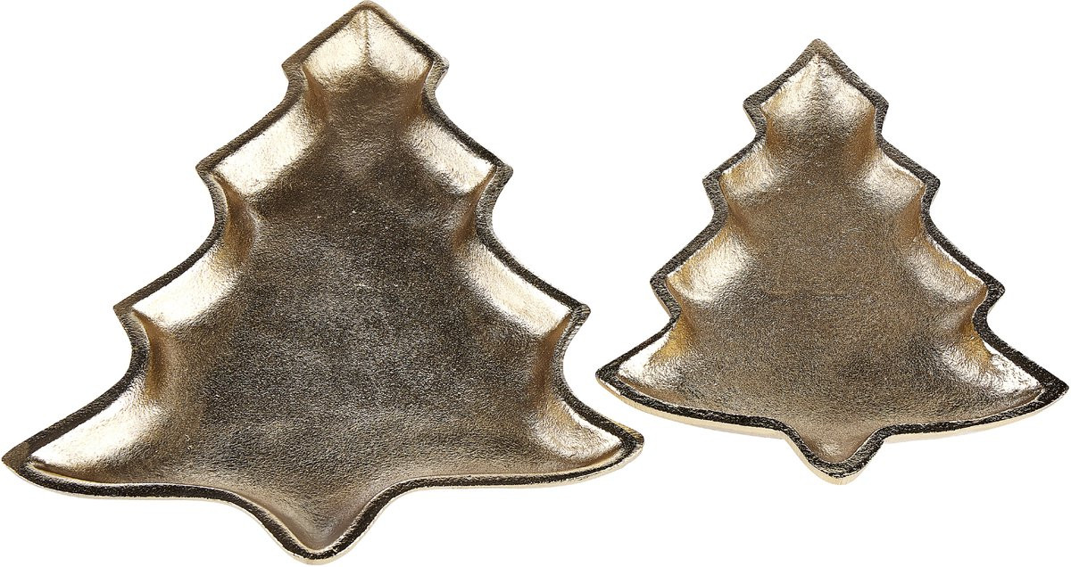 Beliani Decoratieve schaal Durian - Goud - Aluminium