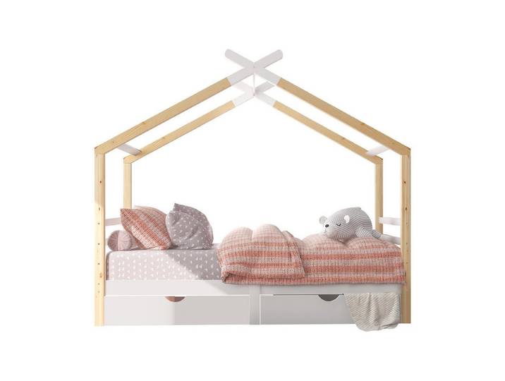 Merax Hausbett, Kinderbett mit 2 Schubladen