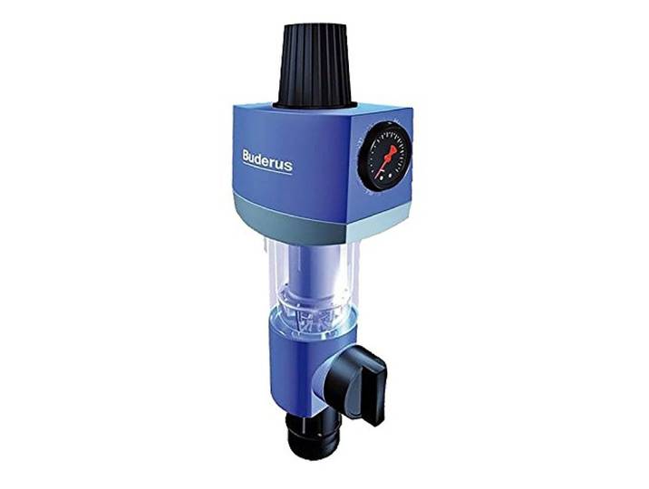 Buderus Filterkombination 1 1/4'' mit Druckminderer, Manometer und drehbarem Anschlussstück