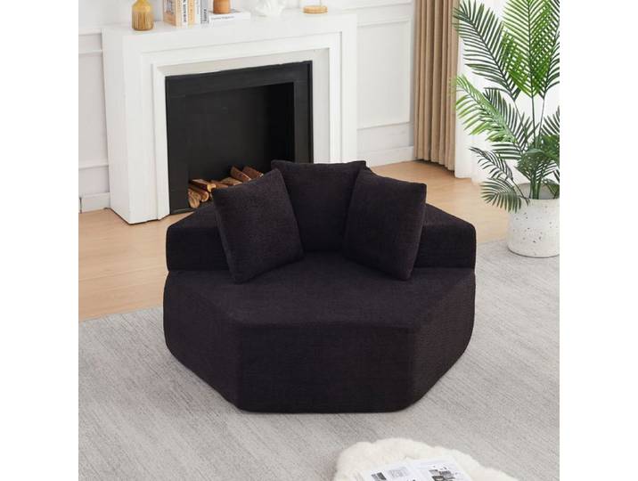 Fauteuil modulable - SOGEU - Hexagonal modulaire - Chenille bouclée - 1 place - Anti‑dérapant