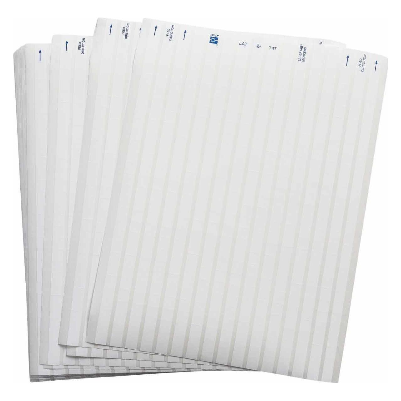 Brady LAT-2-747-10, Polyester, matt, Weiss, 9.53 x 9.53 mm, permanent, US-Letter, 16-bahnig (10.000 (LAT-2-747-10)