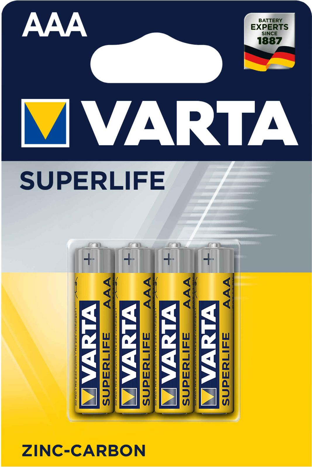 Varta Superlife AAA Alkaline batterij voor eenmalig gebruik