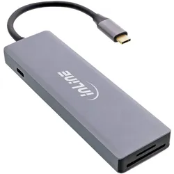 InLine Dockingstation (USB-C, 4 Ports), Dockingstation + USB Hub, Grau