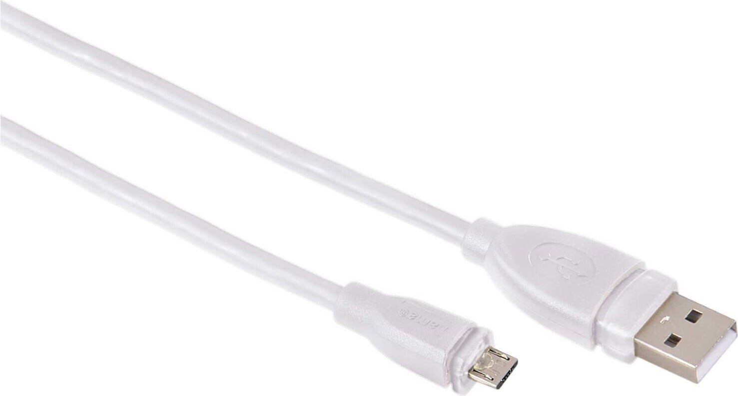 Hama Micro-USB kabel, afgeschermd, wit, 3 meter