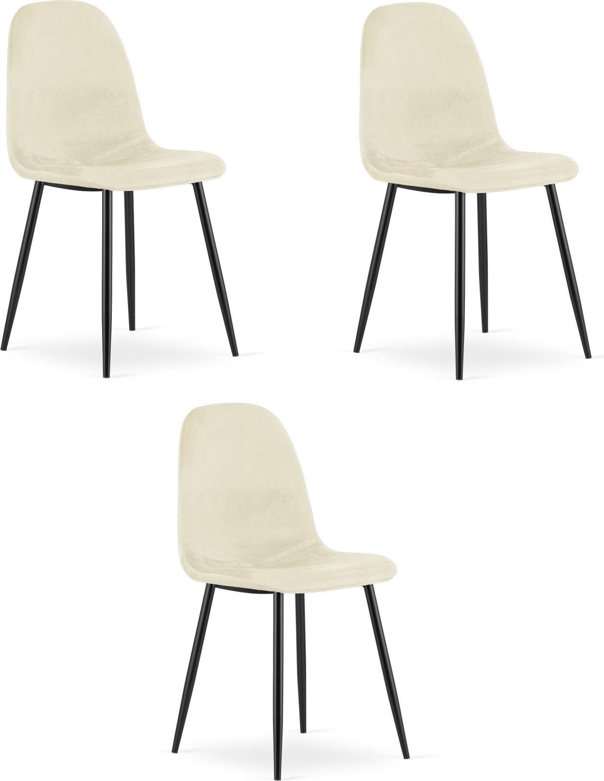 Leobert Stoel Como, beige, set van 3