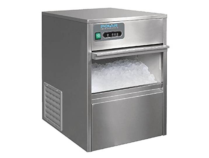 Polar G-Series 145 W gewerbliche Bullet-Eiswürfelmaschine als Tischgerät 20 kg Ausstoß / 4 kg Vorrat Auto-Fill Edelstahl R600a T316
