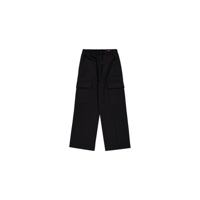 Cargohose ALPHA INDUSTRIES "Open Leg Cargo Pants K", Mädchen, Gr. 128/132, schwarz, Obermaterial: 100% Baumwolle, Hosen Cargohose