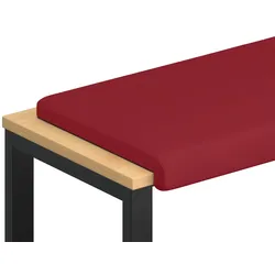 vidaXL Bankkissen Kunstleder Weinrot Tiefe 35 cm