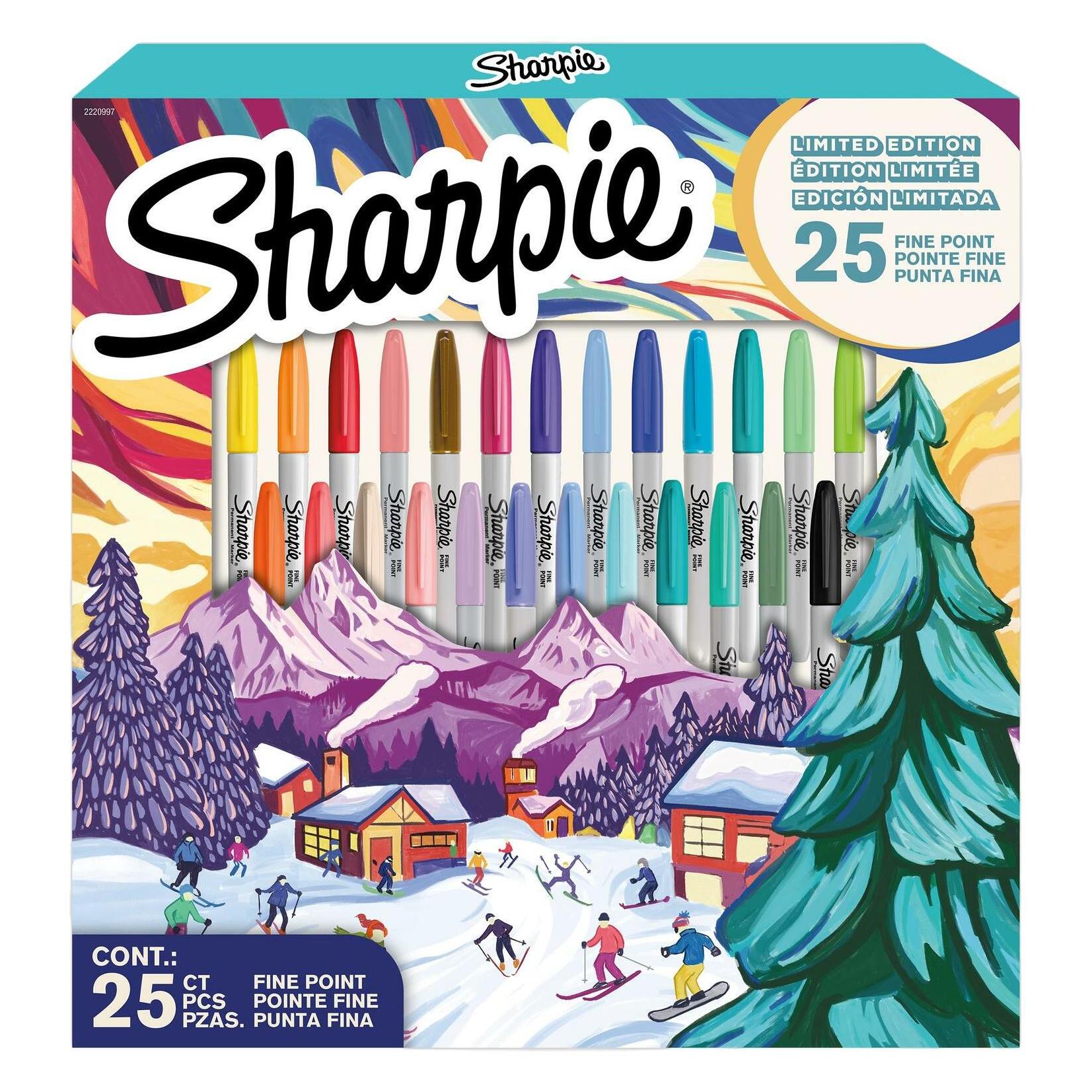 Sharpie Permanentmarker Holiday Pack Fein, Rundspitze, 25er (25x) (2220997)