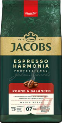 Jacobs Krönung Bohnenkaffee Espresso Harmonia, ganze Bohnen, Stärke 7/10, Tüte mit 1 kg