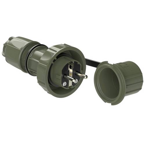 PC Electric 20051-u Schutzkontaktstecker ABS, PC 250V Bronze-Grün (matt) IP66, IP68