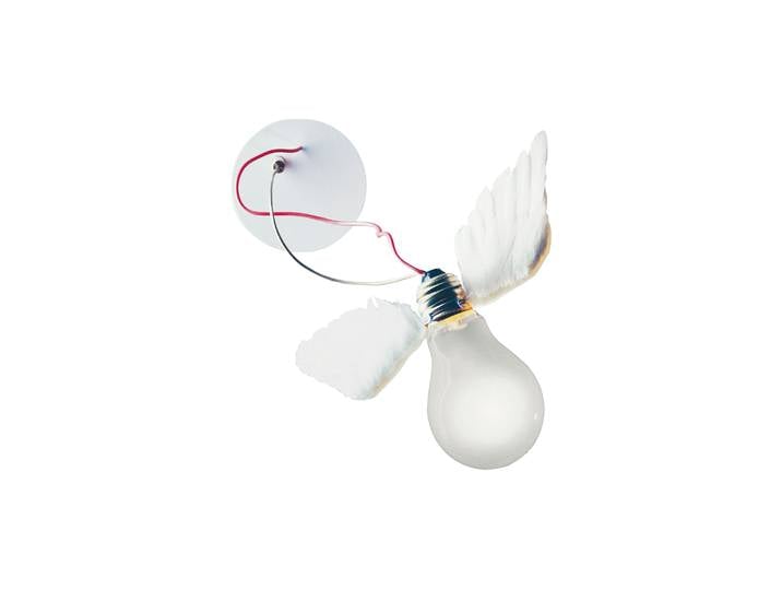 Ingo Maurer - Applique Lucellino - Blanc - Plume d'oie - Designer Ingo Maurer