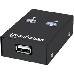 Manhattan Umschalter (USB-B, 2 Ports), Dockingstation + USB Hub, Weiss